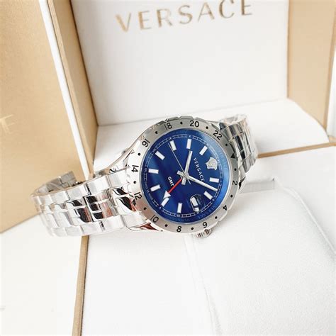 versace hellenyium gmt v1106|Versace gmt blue dial.